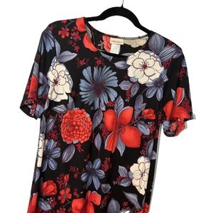 Expressions‎ + Dress Sz 1X Floral Modest Y2K Vintage Trad Wife NEW OLD STOCK USA